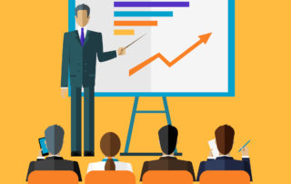 Training staff briefing presentation. Staff meeting, staffing and corporate training, employee training, mentor and people, business seminar, meeting group illustration